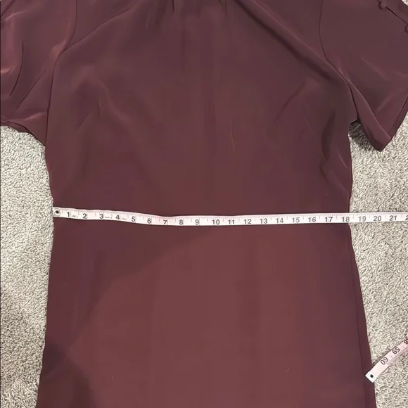 Elegant Burgundy Dress - Picture 3 of 6